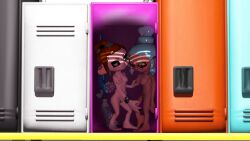 2girls 3d 3d_(artwork) blue_hair blush blushing_female blushing_profusely breasts breasts_out charger_(splatoon) classic_squiffer cyan_hair dark-skinned_female dildo dildo_in_pussy dildo_insertion eyewear female female_focus female_only flustered flustered_female glasses grabbing grabbing_breast green_eyes gun hairbun inkling inkling_girl inside_locker inside_view large_breasts light-skinned_female light_skin locker locker_room mask_(marking) medium_breasts mollusk mollusk_humanoid naked naked_female nintendo nintendo_switch nipples nude nude_female octoling octoling_girl octopus orange_eyes orange_hair pleasureshot_jr pointy_ears ponytail pseudo_hair pussy round_ears round_eyewear round_glasses sex_toy sfm source_filmmaker splatoon splatoon_(series) splatoon_3 squid squiffer tan_body tan_skin tentacle tentacle_hair tied_hair vibrator vibrator_in_pussy video_game_character video_games weapon x-ray x-ray_view yuri