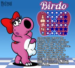 birdo from mario (series) by the moss-man