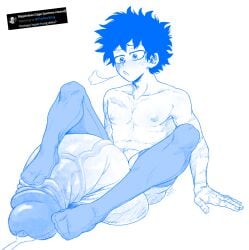 balls boku_no_hero_academia hyper_balls hyper_cock hyper_cock_femboy hyper_genitalia hyper_penis hyper_testicles izuku_midoriya male male_only midoriya_izuku my_hero_academia oukamocha penis sketch testicles theyaoiking thighhighs