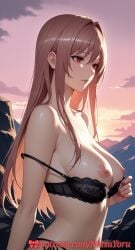 1girls ai_generated bare_shoulders belly_button big_breasts black_panties bra breasts busty chest closed_mouth collarbone erect_nipples female_only goddess_of_victory:_nikke hard_nipples hi_res highres large_breasts lingerie long_hair natsuyoru navel neck nipples panties patreon pink_nipples rapi_(nikke) red_eyes side-tie_panties solo solo_female underwear underwear_only upper_body