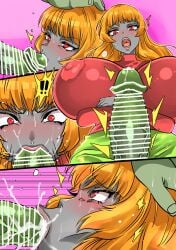 1boy 1girls :>= angry annoyed annoyed_expression aquila_and_teren artist_request big_penis blowjob blowjob_face blush breasts breasts_bigger_than_head censored censored_penis colored_skin comic cum cum_in_mouth cum_in_nose cum_on_face cum_out_nose cumming_from_blowjob cumming_from_oral cumshot dress dubious_consent ejaculation face_fucking fellatio fellatio_face female forced from_below gigantic_breasts green_skin grey_body grey_skin hand_on_head huge_breasts instant_loss kimea_(aquila_and_teren) large_breasts lips lipstick looking_down male monster_boy monster_girl multiple_views nipple_bulge nipples nipples_visible_through_clothing open_mouth oral oral_sex orange_hair orgasm raped red_eyes saliva sequential shocked shocked_expression shoulder_length_hair sidelocks skirt sucking sucking_penis sweat vacuum_blowjob vacuum_fellatio vacuum_suck veiny_penis