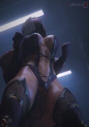 1boy 1girls animated bakusatsuho big_ass black_hair bouncing_breasts creampie cum cum_in_pussy cum_inside faceless_male female light-skinned_female light-skinned_male male masked masked_female mileena mileena_(mk9) mortal_kombat ripped_clothing sound tagme vgerotica video