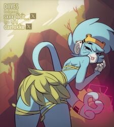 1furry alternate_version_available animated ass_focus color colored furry loop looping_animation oc shiliu_(diives) tagme