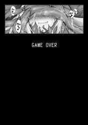 ahe_gao ass blue_hair blush body_modification breasts camera defeated doujinshi dungeon ero_trap_dungeon female femsub huge_breasts hypnosis kagami_uekusa large_ass large_breasts livestream lize_helesta male maledom mind_control monochrome monster nijisanji nipples nude pussy pussy_juice recording stats streaming tentacle tentacle_rape tentacle_sex text traps twitch_chat two-tone_hair video_game_mechanics virtual_youtuber white_hair