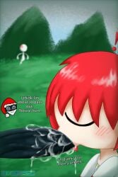 1ambiguous 1nonbinary 2boys :>= anomaly big_penis black_body black_penis blush blush_lines blushing_male blushing_profusely closed_eyes clothed_male_nude_male cloudy_sky deep_blowjob deepthroat dialogue eas_community english_text entity exclamation_mark faceless faceless_character grass_field human human_only kunekune light-skinned_male male mountain nec-12 non-human non-human_only nude_male_clothed_male red_hair santa semen slurping sucking_penis text tocure-kun tokyo_secure_foundation-kun uhh... urban_legend watermark white_body