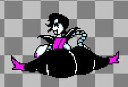 alternate_version_available ass ass_focus big_ass breasts cheekybee547 clothed clothed_male fat_ass heels huge_ass legs legs_apart male male_only male_with_breasts mettaton mettaton_ex pixel_art robot robot_boy robot_humanoid splits sprite sprite_art tagme thighs undertale