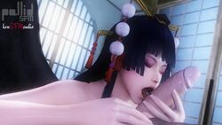 3d animated black_hair dead_or_alive erection fellatio female kensfmaudio large_penis licking long_hair male nyotengu oral pallidsfm penis sex sound source_filmmaker video