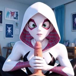 ai_generated cum cum_explosion cumshot futa_focus futa_solo handjob jerking jerkingoff marvel marvel_comics masturbation no_sound penis semen solo solo_futa spider_gwen spider_gwen_69 tagme video