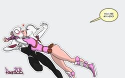 2girls dagnibor gwen_poole gwen_stacy gwenpool kissing marvel spider-gwen spider-man_(series) yuri