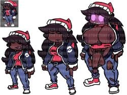 1futa ass_bigger_than_head ass_expansion backpack breast_expansion breasts breasts_bigger_than_head brown_hair cleavage clothed dick dickgirl dissappointed_look exposed_breasts exposed_penis fingerless_gloves flaccid friday_night_funkin futa_only futanari girlfriend_(friday_night_funkin) glowing_eyes growth hypnos_lullaby hypnosis hypnotic_eyes intersex jacket_open jeans lullaby_girlfriend_(fnf_redesign) nipples penis penis_bulge penis_expansion pubic_hair red_beanie reference_image self_upload tearing_clothes to4ster-0v3n_(artist) transformation watermark