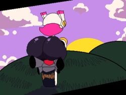1girls 2020s 2025 2d 2d_animation accidental_exposure animated animated_gif anto_foxo antofoxo ass ass_body ass_focus biker_clothes bubble_butt female female_focus female_only foxotonoto hi_res high_resolution highres hyper_ass kirby_(series) kirby_air_riders loop looping_animation motor_vehicle nintendo pixel_(artwork) pixel_animation skirt skirt_lift susanna_patrya_haltmann susie_(kirby) susie_is_actually_a_heavyweight_rider thick_ass upskirt wheelie_(kirby) wheelie_bike