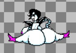 alternate_version_available ass ass_focus big_ass breasts cheekybee547 fat_ass heels huge_ass legs legs_apart male male_only male_with_breasts mettaton mettaton_ex nude nude_male pixel_art robot robot_boy robot_humanoid splits sprite sprite_art tagme thighs undertale