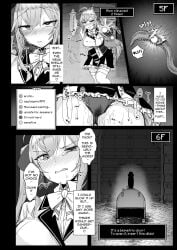 ahoge blonde_hair blush breasts camera choker cursed_item dildo doujinshi drooling embarrassed ero_trap_dungeon female hair_ribbon heart-shaped_pupils huge_breasts kagami_uekusa livestream long_hair magic monster nijisanji orgasm panties pussy pussy_juice recording red_eyes school_uniform sex_toy stained_panties stats takamiya_rion tentacle text thick_thighs thighhighs thighs traps twintails video_game_mechanics virtual_youtuber wooden_horse_dildo