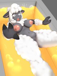 absurd_res anthro boiling bovid caprine deep_fryer falling female forced hi_res mammal nude_anthro oil sheep solo vishous_(character) waynekan
