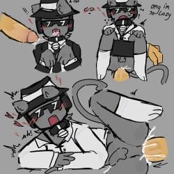 anal anal_sex bell big_penis cat cat_ears cat_tail chance_(forsaken) clothed collar cum_in_ass cum_in_mouth dream_game fedora forsaken forsaken_(roblox) frozen_soul gay gay_sex grey_skin i_thought_this_was_a_dog mafioso_(forsaken) male necktie partially_clothed penis sex size_difference stockings tagme yaoi yellow_body yellow_skin