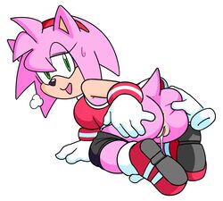 1girls amy_rose anthro anus ass ass_grab cum cum_in_pussy exposed_ass exposed_pussy female female_only furry gloves green_eyes hedgehog mammal mario_and_sonic_at_the_olympic_games pink_fur presenting pussy sega solo sonic_(series) sports_uniform sportswear spread_ass watatanza