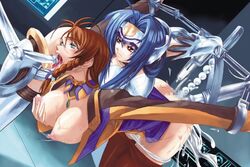 anal_beads bondage breast_grab breasts censored cum female glasses kos-mos multiple_girls nipples pantyhose sex shion_uzuki uzuki_shion xenosaga xenosaga_episode_i yuri