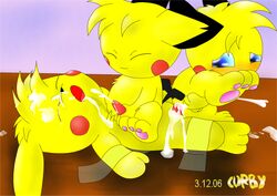 2006 anthro curby furry male_only nintendo pichu pikachu pokemon