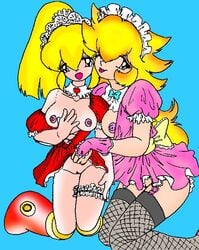 empty_(artist) female human maid mario_(series) mega_man mega_man(classic) nintendo princess_peach roll straight_hair