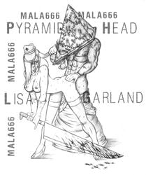 1boy 1girls ass_grab breasts dbd dead_by_daylight doggy_style hair_pull lisa_garland mala666 maledom muscular_male nurse pyramid_head rape sex silent_hill silent_hill_2 standing_sex white_legwear