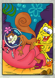 1girls 2boys brown_fur female flower fur furry_tail interspecies lying male mammal multiple_males nickelodeon nude on_back patrick_star pink_skin raised_tail rodent sandy_cheeks sea_sponge sex smooth_skin spongebob_squarepants spongebob_squarepants_(character) squirrel standing starfish straight tail yaoinami