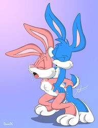 2006 anthro babs_bunny buster_bunny dam female fur furry male mammal rabbit straight tagme tiny_toon_adventures uncensored