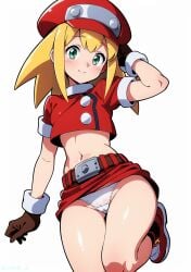 ai_generated blonde_hair mega_man mega_man_legends roll_caskett steak_ai