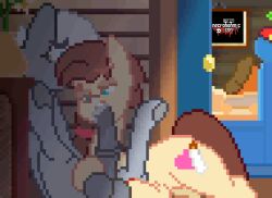 animated blowjob button_mash_(mlp) cream_heart_(mlp) cum edit horsecock my_little_pony necronomic_con oc oral pixel_art pony sunny4sunnly