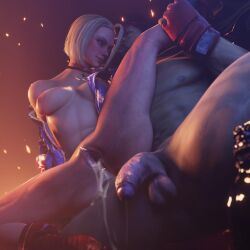 1boy 1girls 3d after_sex after_vaginal blonde_female blonde_hair cammy_white cum cum_in_pussy cum_inside johnny_scan legs_held_open necktie one_breast_out one_leg_up open_clothes pussy ryu_(street_fighter) sex shoulder_length_hair street_fighter street_fighter_6 vagina vaginal_penetration vaginal_penetration vaginal_sex