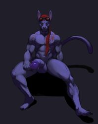 abs anthro balls biceps big_penis erection feline huge_cock humanoid_penis julicat looking_at_viewer male male_only mammal muscular nude pecs penis smile solo