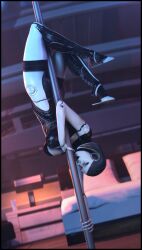 3d edi foab30 licking mass_effect robot robot_girl stripper stripper_pole