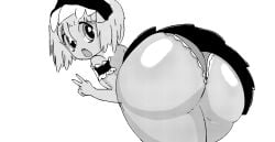 1boy 2d ass back_view big_ass clothed clothing cute digital_drawing_(artwork) digital_media_(artwork) eye_contact femboy large_ass long_hair looking_back maid male manga_style original original_artwork original_character round_ass submissive teenager trap