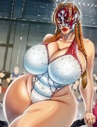 1girls amazonia_pelirroja_blanca big_ass big_breasts breasts bust busty curvaceous curvy curvy_figure dat_ass digital_media_(artwork) enormous_ass fat_ass female gigantic_ass hips hourglass_figure johntazukura lucha_libre lucha_libre_mask luchador luchador_mask luchadora massive_ass mature mature_female original original_character round_ass serphina_blythe slim_waist thick thick_hips thick_legs thick_thighs thighs voluptuous waist wide_ass wide_hips wide_thighs wrestler wrestling_outfit