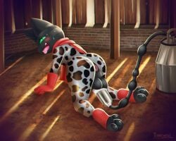 all_fours animal_print anthro anus ass balls barn black_body black_fur blush bodily_fluids cape cartoon_network clothed clothing cow_costume cow_print cum cumshot digital_media_(artwork) domestic_cat ejaculation erection felid feline felis fur genital_fluids genitals gloves green_eyes handwear hi_res humanoid_genitalia latex latex_clothing latex_skinsuit looking_pleasured machine male mammal mao_mao:_heroes_of_pure_heart milking_machine open_mouth orgasm orgasm_face penile penis penis_milking penis_milking_machine rubber_clothing sheriff_mao_mao_mao skinsuit solo sweat sweatdrop tail teeth tight_clothing tobbywolf tongue tongue_out
