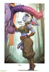 2futas ai ai_art ai_generated athletic balls big_ass big_balls big_breasts big_penis big_penis_humiliation big_thighs blue_body blue_penis blue_skin breasts english english_dialogue english_text erection flared_penis forest futa_on_futa futadom half-erect horse_penis horsecock horsecock_futanari horsecock_on_humanoid huge_balls huge_cock hyper_balls hyper_genitalia hyper_penis large_breasts league_of_legends looking_up muscular muscular_thighs noonyx outside penis_size_difference pink_penis pointy_ears precum precum_drip precum_on_penis precum_string purple_body purple_skin sagging_balls sheath shortstack size_difference small_dom_big_sub small_penis soraka standing sweat tagme testicles text thick_thighs tiptoes toned tristana veiny_penis white_hair yordle