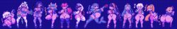 anus_peek ass background bada_(underfity) big_breasts bikini bimbo black_hair blue_hair breasts dark-skinned_female dark_hair dew_(underfity) dharam_(underfity) edit fondue_(underfity) hat high_heels kawa_(underfity) legs lemon_(underfity) letter magenta_hair mermaid money open_mouth orange_hair piercing platform_heels pocopoco_(underfity) shu_(underfity) sling_bikini slingshot_swimsuit small_breasts squirrel_tail stockings tagme tail tattoo thecon thicc thick_thighs thong twintails underfity unknown_artist white_hair