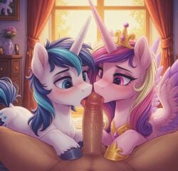 ai_generated alicorn bedroom bedroom_setting bedroom_sex bisexual bisexual_male blonde_hair blowjob blushing_male canon_couple chest_fur chest_tuft civitai coloredbin.ai coloredbin_ai crown cutie_mark cyan_hair drool equine fellatio fellatio_from_feral fellatio_pov female female_feral friendship_is_magic front_view front_view_focus gold_crown golden_crown hooves horn horse_boy horse_ears horse_girl horse_tail horsegirl human male male/female male/male male_feral male_focus male_on_female male_on_feral male_on_human pony pov pov_male princess_cadance_(mlp) purple_hair royalty saliva shining_armor_(mlp) tail thick_cock thick_dick thick_penis tongue tongue_out two_tone_hair unicorn unicorn_horn white_body white_fur wings