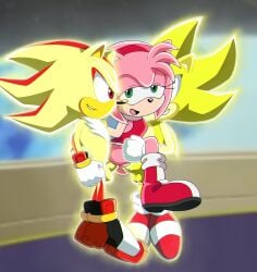 1girls 2boys 2boys1girl 2d 2d_(artwork) accurate_art_style amy_rose anal anal_penetration anal_sex anthro anthro_on_anthro ass balls blonde_fur bottomless_female bracelets carrying_partner chest_fur digital_drawing_(artwork) double_penetration earth eulipotyphlan exposed_pussy eyelashes female flying gloves gold_bracelets green_eyes half-lidded_eyes handwear_and_footwear_only hedgehog hedgehog_boy hedgehog_girl indoor inhibitor_ring light-skinned_female light-skinned_male looking_at_partner looking_at_viewer male male/female/male male_penetrating_female open_mouth pink_fur pussy pussy_juice red_boots red_dress red_eyes red_hairband red_shoes red_streaks sega sex shadow_the_hedgehog smile smirk smirking sonic_(series) sonic_the_hedgehog sonic_the_hedgehog_(series) sonic_x space stand_and_carry_position standing standing_sex straight straight_sex super_shadow super_sonic tagme threesome trio unknown_artist vaginal_penetration yellow-skinned_male yellow_fur