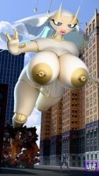 big_areola bimbo_lips city crush cybergunart destroyed_city huge_ass huge_breasts huge_nipples insects macro macro_female macrophilia nipple_piercing pheromosa pokemon pokemon_sm pokephilia see-through_clothing