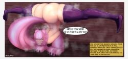androgynous ass bdsm comic_panel femboy furry_paws latex_thighhighs original_character paws pink_hair skunk skunk_tail sweat tagme tagme_(artist) volphos white_skin