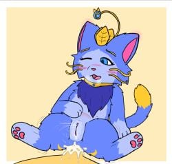 3_fingers 3_toes anal anal_sex blue_body blue_fur blush bodily_fluids breath cookid cum cum_inside duo ejaculation feet felid feline female feral fingers fur genital_fluids genitals half-closed_eyes human humanoid_genitalia humanoid_penis inflation inflation jewelry league_of_legends looking_down lying male male/female mammal markings multi_nipple narrowed_eyes neck_tuft necklace nipples on_back one_eye_closed open_mouth pawpads penetration penis pussy pussy_ejaculation riot_games shaking spread_legs spreading tail tencent toes tuft vaginal_fluids whiskers yellow_markings yuumi_(lol)