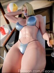 10_seconds 1girls 3 3d 3d_animation animated artist_name beach beach_ball beach_chair beach_umbrella belly_button bikini blonde_female blonde_hair blue_lipstick bob_cut chiyo1000nights cleavage closed_mouth emma_frost emma_frost_(marvel_rivals) female female_focus female_only feorra3d flat_belly light-skinned_female light_skin marvel marvel_rivals opennsfwsp shorter_than_10_seconds silver_bikini silver_clothing solo solo_female sound tagme vertical_video video watermark