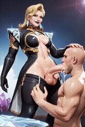 1boy1futa 1futa1boy ai_assisted ai_generated alternate_costume bald_male black_lipstick blonde_hair blowjob cum cum_in_mouth cum_leaking cum_overflow deepthroat dickgirl dickgirl/male emma_frost emma_frost_(marvel_rivals) emma_frost_(x-revolution) face_fucking facefucking futa_is_bigger futa_on_male futa_penetrating_male futadom futanari gigantic_penis gigantic_testicles hand_on_another's_head hand_on_head inner_sideboob intersex irrumatio large_penis light-skinned_futanari light-skinned_male lipstick male malesub marvel marvel_rivals midriff navel oral stable_diffusion throat_fuck video_games wan2.1