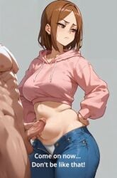 ai_assisted ai_generated angry animated animated animated annoyed annoyed_expression bare_midriff belly belly_button belly_button_penetration blackmail bodyshot brown_eyes brown_hair chubby chubby_female clothed_female clothed_female_nude_male crop_top cropped_sweater cum cum_in_navel cum_on_belly cumshot curvy curvy_female curvy_figure curvy_hips jeans jeans_down landlord midriff_baring_shirt midriff_focus midriff_showing naked_male navel navel_fetish navel_focus navel_fuck navel_insertion navel_penetration pink_sweater plump rental_room service tenant vertical_video white_panties