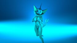 3d anthro breasts eeveelution eeveevolution female nintendo nipples nude pervertguy341 pokémon_(species) pokemon pokemon_(species) pussy simple_background solo source_filmmaker vaporeon