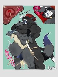 anal_orgasm anthro arm_scales balls bite_mark bite_mark_on_breast bite_mark_on_nipple bite_mark_on_thigh blue_balls blue_eyes blue_penis blue_tongue bodily_fluids choker clothing collar cum cum_in_ass cum_inside cum_leaking_out cumflated_belly cumshot cumshot_in_ass drooling duo ejaculation felid genital_fluids genitals hands-free headlock heart_symbol hi_res huge_cumshot hybrid hybrid_genitalia impregnation inflation inflation jewelry leopard male male/male male_impregnating_male male_impregnation mammal necklace orgasm orgasm_face pantherine penis procyonid raccoon ragsty_towel rivets_(rivetstheblue) saliva sex small_penis standing standing_sex tongue torn_clothing zephyr_(rivetstheblue)