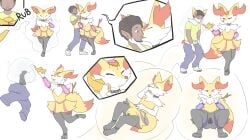 absurd_res anthro braixen bulge canid canine canis clothed clothing collar confusion digital_media_(artwork) duo erection female forced forced_kiss forced_transformation fox fur gender_transformation generation_6_pokemon genie genitals gushoafterdark hair hi_res human imprisoned imprisonment inner_ear_fluff kissing magic_lamp magical_transformation male male/female mammal mind_alteration mtf_transformation nintendo pawpads permanent permanent_transformation pokemon pokemon_(species) pokemon_transformation pussy seductive sibling_(lore) sister_(lore) sisters_(lore) smile species_transformation tail transformation tuft twinning vulpine_pussy white_body white_fur yellow_body yellow_fur