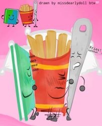 1boy 1boy2girls 2girls 2girls1boy battle_for_bfdi battle_for_dream_island battle_for_dream_island_again bfb bfdi bfdia black_text blush blush_lines blushing book_(bfdi) female fries_(bfdi) inanimate_object jacknjellify kissing male missdearydoll moaning needle_(bfdi) no_balls object_show object_show_community object_shows osc penis pillow pussy red_penis sex sweat sweatdrop sweating sweaty sweaty_body tentacle tentacle_dick tentacle_penis text the_power_of_two tpot vaginal_sex
