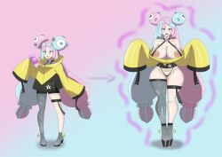 1girls areolae ass_expansion before_and_after bimbo bimbofication breast_expansion breasts female female_only game_freak getting_bigger gigantic_breasts heels high_heels hourglass_figure huge_breasts human iono_(pokemon) lactation lactation_without_expressing nintendo platform_heels pokemon pokemon_sv radromu revealing_clothes sequence skimpy solo solo_female standing transformation ultratwilight voluptuous wide_hips
