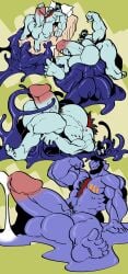 anthro balls big_balls big_penis blue_body body_hair cock dick engis_(trencalos) ethoras furry gay goo_creature hair homosexual human hyper_balls hyper_penis male male/male male_only male_penetrating merging muscles muscular muscular_male penetration penis sequence sex shark slime testicles trencalos
